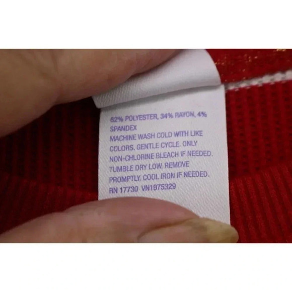 Women's Stars Above Pajama Set-Size Medium-Red w/White Stripe - Picture 4 of 9